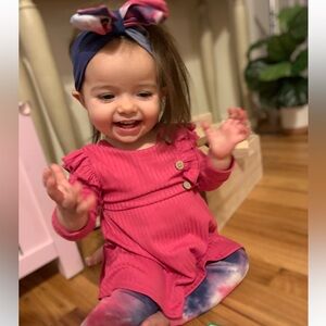 Blueberi Boulevard outfit with matching headband